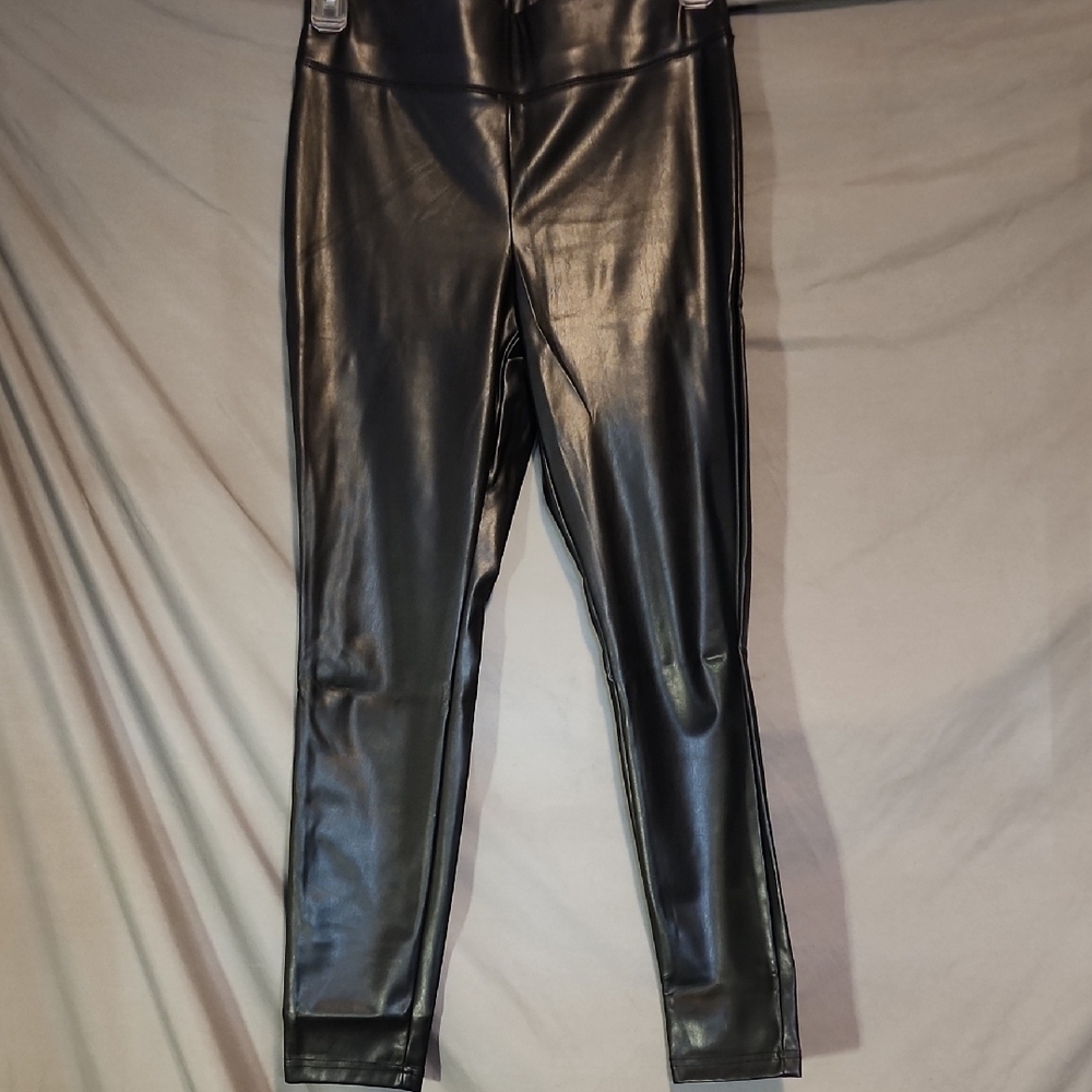 INC International Concepts Black Faux Leather Pants